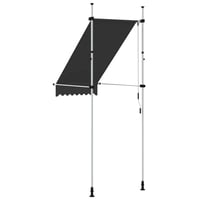 vidaXL kézzel feltekerhető napellenző 100 cm antracitszürke 4