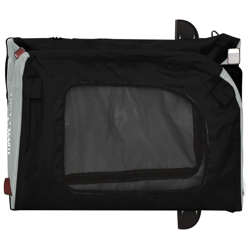 Remorcă pentru animale de companie vidaXL, gri-negru, 125x53x54 cm