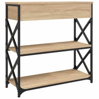 vidaXL Konzolos asztal Sonoma tölgy 75x28x75 cm 8