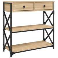 vidaXL Konzolos asztal Sonoma tölgy 75x28x75 cm 1
