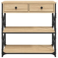 vidaXL Konzolos asztal Sonoma tölgy 75x28x75 cm 6