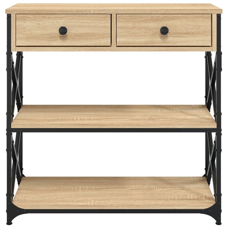 vidaXL Konzolos asztal Sonoma tölgy 75x28x75 cm