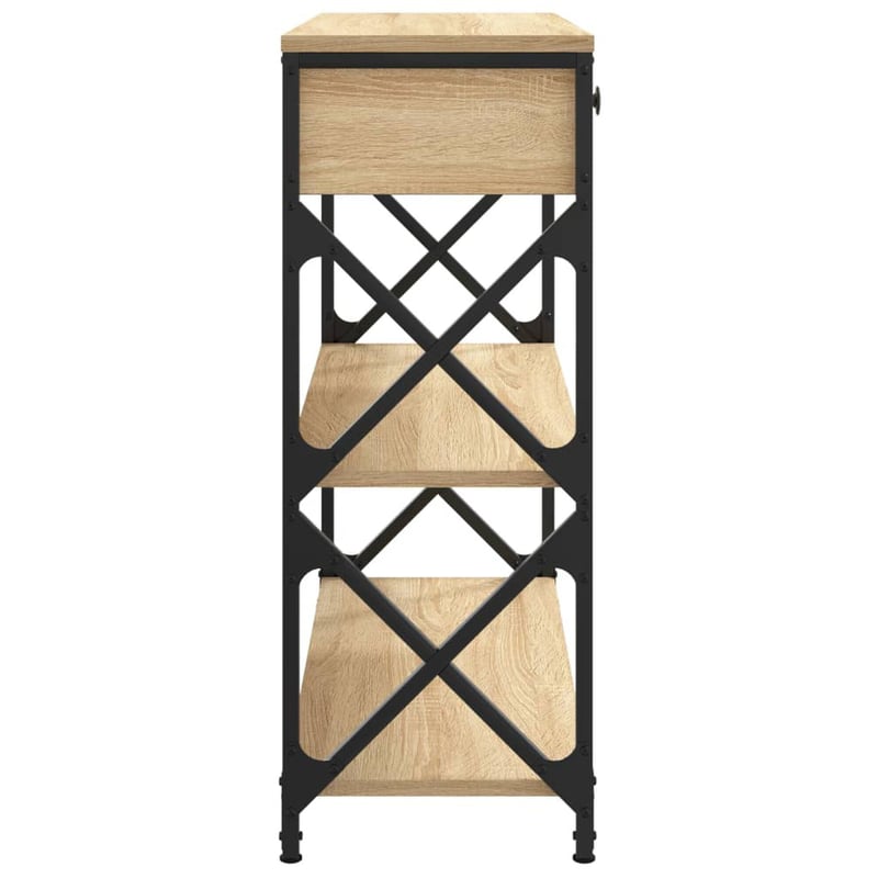 vidaXL Konzolos asztal Sonoma tölgy 75x28x75 cm