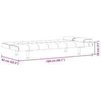 Canapea extensibilă vidaXL din piele ecologică, crem, reglabilă, cu două perne – pat de oaspeți extensibil pentru camera de zi 11