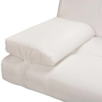 Canapea extensibilă vidaXL din piele ecologică, crem, reglabilă, cu două perne – pat de oaspeți extensibil pentru camera de zi 8