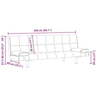 Canapea extensibilă vidaXL din piele ecologică, crem, reglabilă, cu două perne – pat de oaspeți extensibil pentru camera de zi 10