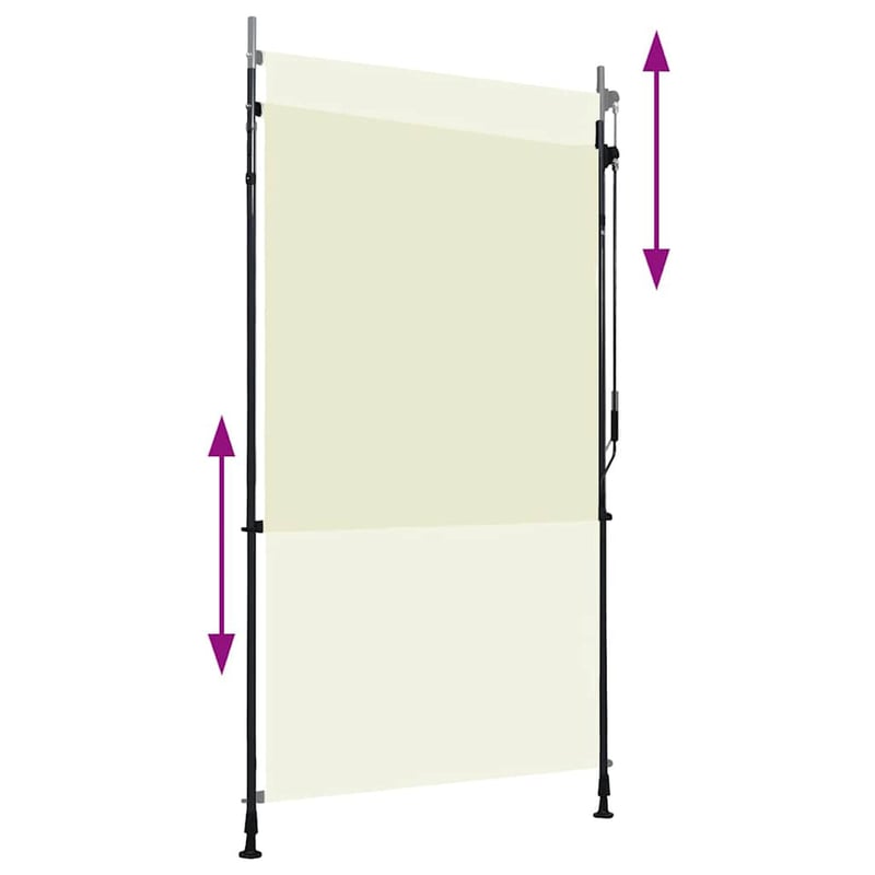 vidaXL krémszínű kültéri roló 120x270 cm