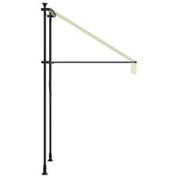 Copertină retractabilă vidaXL 150x100 cm, crem, cu cadru din oțel, parasolar manual pentru terasă și balcon 7