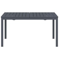 vidaXL vonkajší jedálenský stôl z ocele 210x90x73 cm antracitový záhradný stôl na terasu odolný voči poveternostným vplyvom, chýba návod na montáž 5