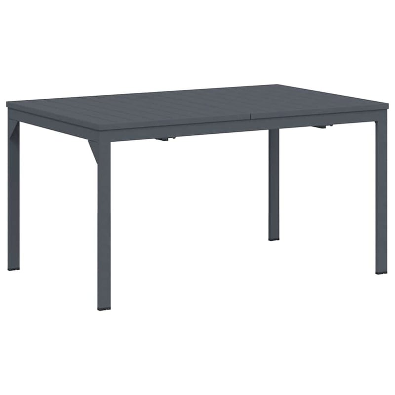 vidaXL vonkajší jedálenský stôl z ocele 210x90x73 cm antracitový záhradný stôl na terasu odolný voči poveternostným vplyvom, chýba návod na montáž