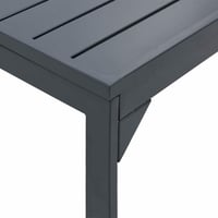 vidaXL vonkajší jedálenský stôl z ocele 210x90x73 cm antracitový záhradný stôl na terasu odolný voči poveternostným vplyvom, chýba návod na montáž 8