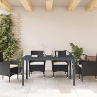 vidaXL vonkajší jedálenský stôl z ocele 210x90x73 cm antracitový záhradný stôl na terasu odolný voči poveternostným vplyvom, chýba návod na montáž 4