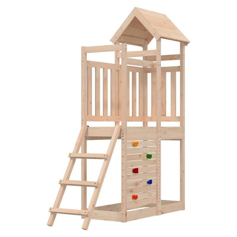 Loc de joacă pentru exterior vidaXL din lemn masiv de pin - 52,5x110,5x214 cm