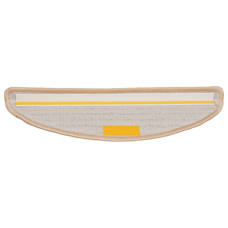 vidaXL Lépcsőmatrac 15 db 56x17x3 cm Krém Félkör