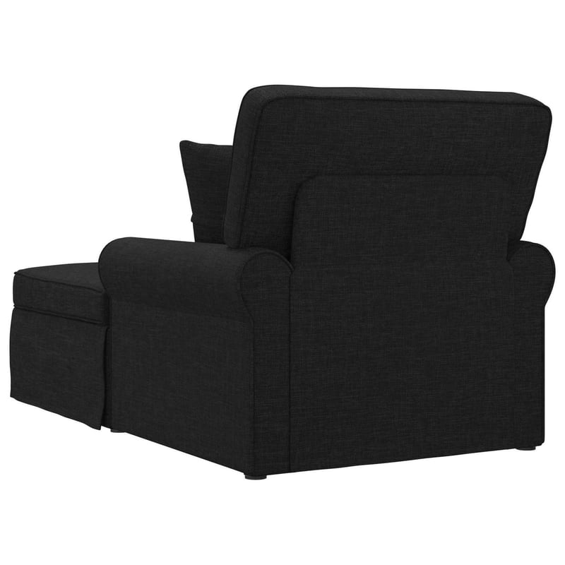vidaXL Lounge Fotel Szoknyával és Párnákkal 3 Részes Fekete