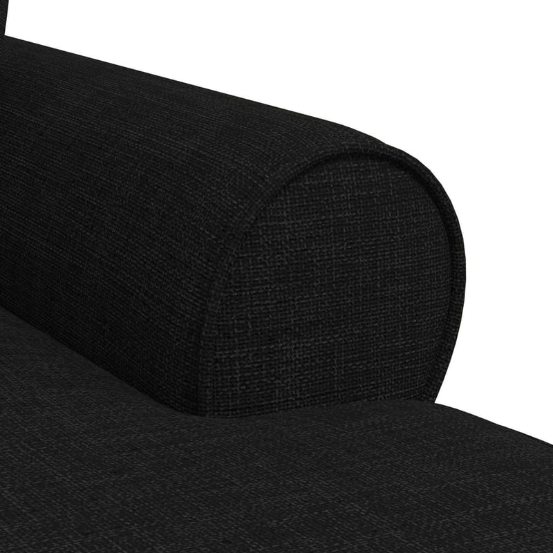 vidaXL Lounge Fotel Szoknyával és Párnákkal 3 Részes Fekete