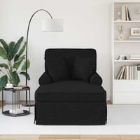 vidaXL Lounge Fotel Szoknyával és Párnákkal 3 Részes Fekete 3