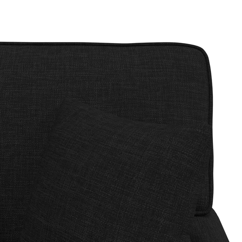 vidaXL Lounge Fotel Szoknyával és Párnákkal 3 Részes Fekete