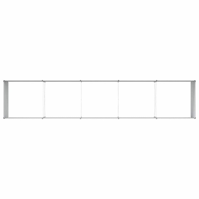 vidaXL Magaságyás Világosbarna 400x80x77cm Horganyzott Acél