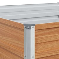 vidaXL Magaságyás Világosbarna 400x80x77cm Horganyzott Acél 9