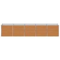 vidaXL Magaságyás Világosbarna 400x80x77cm Horganyzott Acél 5