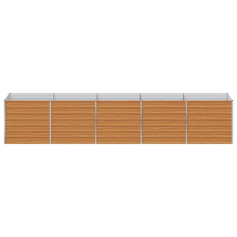 vidaXL Magaságyás Világosbarna 400x80x77cm Horganyzott Acél