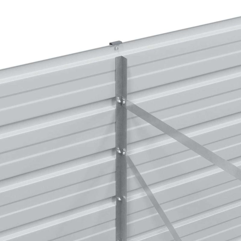 vidaXL Magaságyás Világosbarna 400x80x77cm Horganyzott Acél