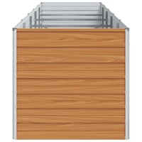 vidaXL Magaságyás Világosbarna 400x80x77cm Horganyzott Acél 6