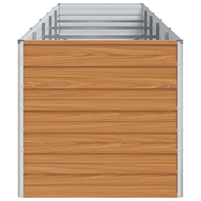 vidaXL Magaságyás Világosbarna 400x80x77cm Horganyzott Acél