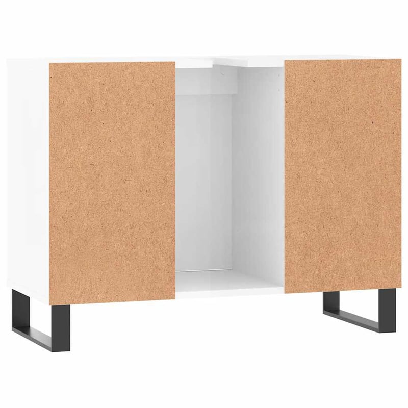 vidaXL Magasfényű Fehér Fürdőszobaszekrény 80x33x60 cm