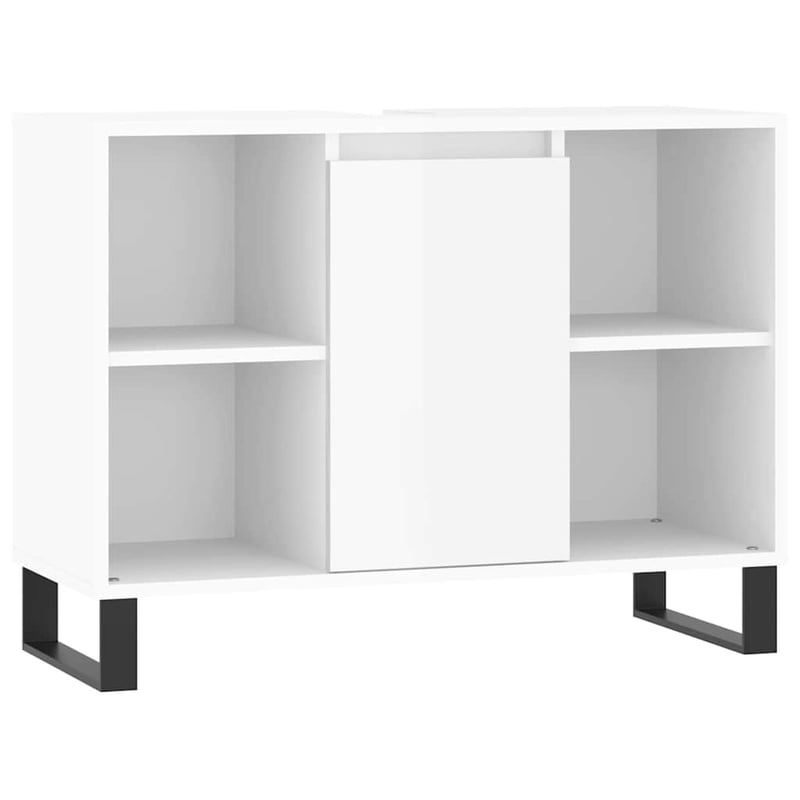 vidaXL Magasfényű Fehér Fürdőszobaszekrény 80x33x60 cm