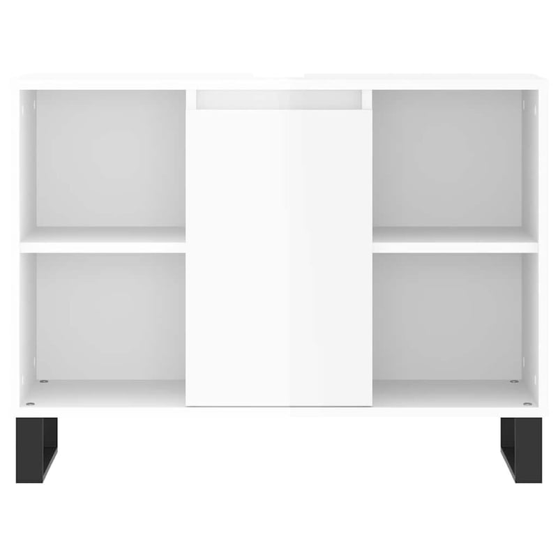 vidaXL Magasfényű Fehér Fürdőszobaszekrény 80x33x60 cm