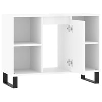 vidaXL Magasfényű Fehér Fürdőszobaszekrény 80x33x60 cm 5