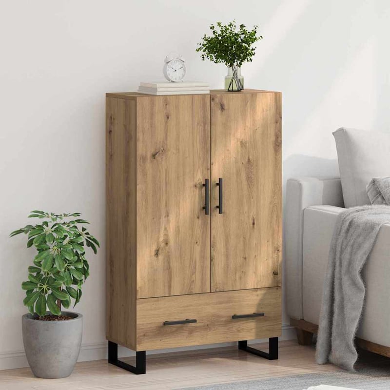 vidaXL Magasfiú fiókkal Artisan tölgy 69,5x30x115 cm