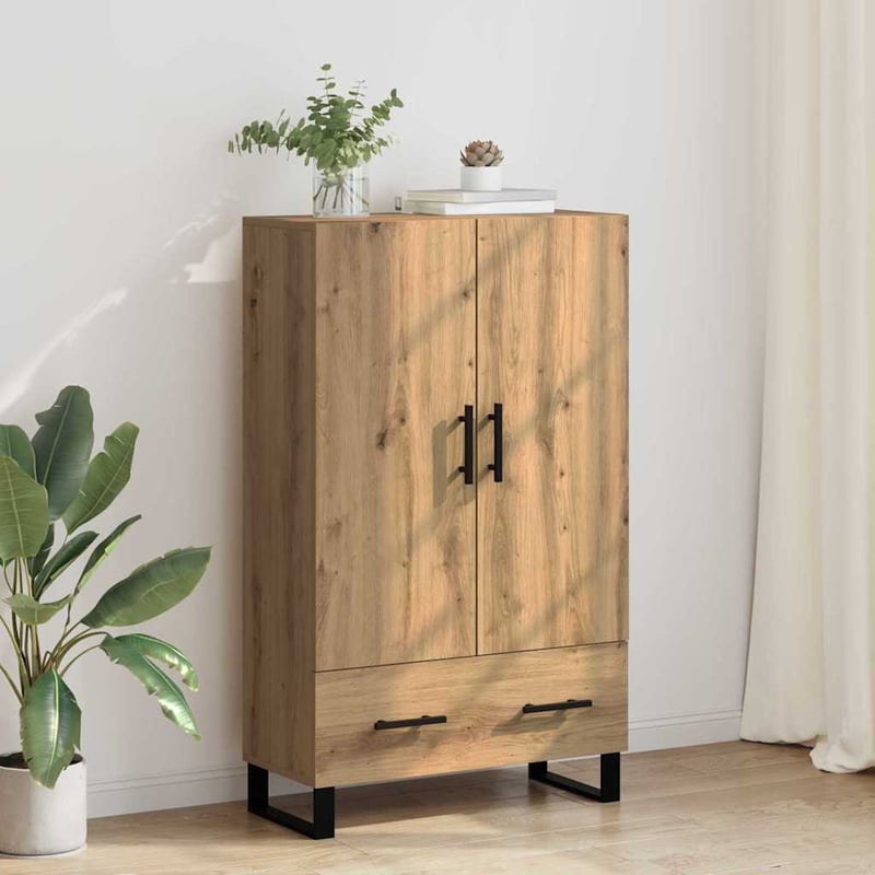 vidaXL Magasfiú fiókkal Artisan tölgy 69,5x30x115 cm