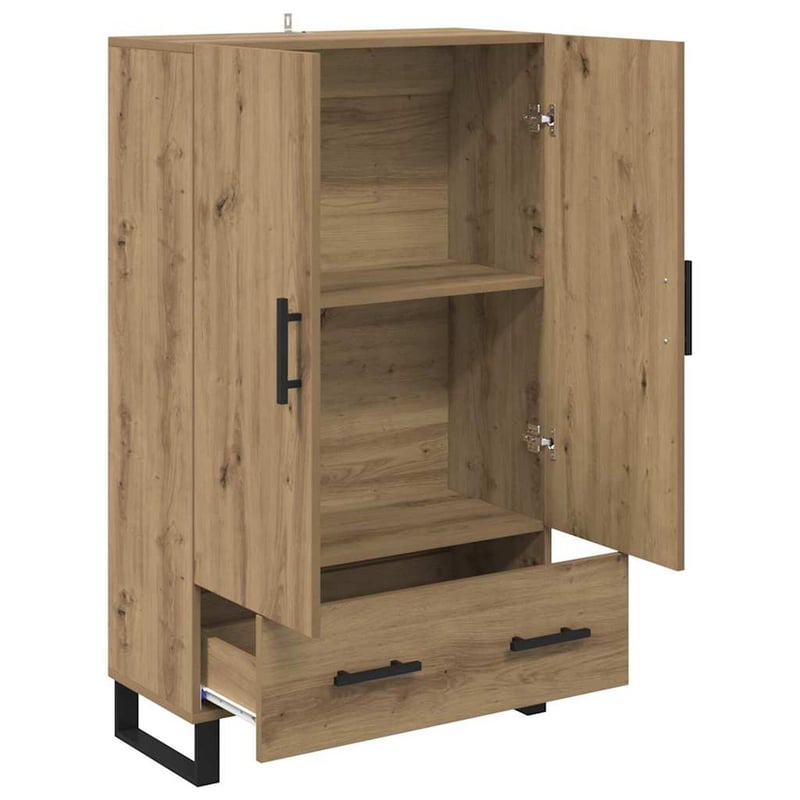 vidaXL Magasfiú fiókkal Artisan tölgy 69,5x30x115 cm