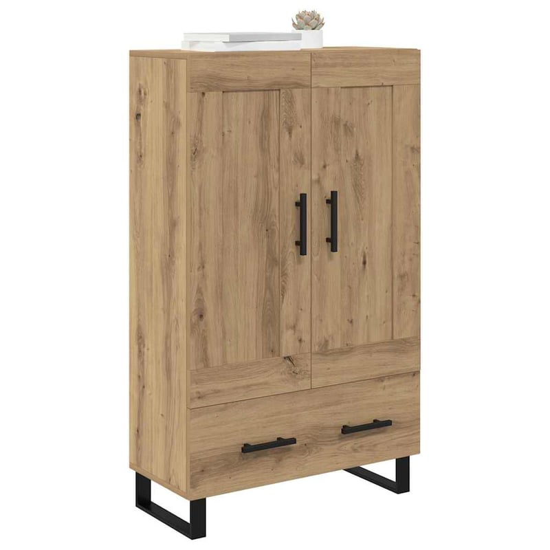 vidaXL Magasfiú fiókkal Artisan tölgy 69,5x31x115 cm