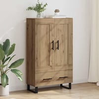 vidaXL Magasfiú fiókkal Artisan tölgy 69,5x31x115 cm 2