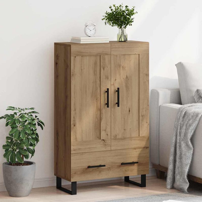 vidaXL Magasfiú fiókkal Artisan tölgy 69,5x31x115 cm