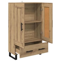 vidaXL Magasfiú fiókkal Artisan tölgy 69,5x31x115 cm 5