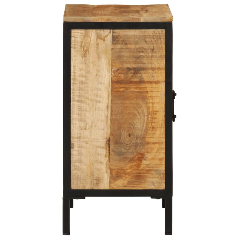vidaXL mangófa fürdőszobai szekrény 40x30x60 cm vas kerettel