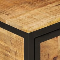 vidaXL mangófa fürdőszobai szekrény 40x30x60 cm vas kerettel 6