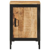 vidaXL mangófa fürdőszobai szekrény 40x30x60 cm vas kerettel 3