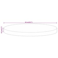vidaXL mangófa kerek asztallap 50 cm átmérő 8