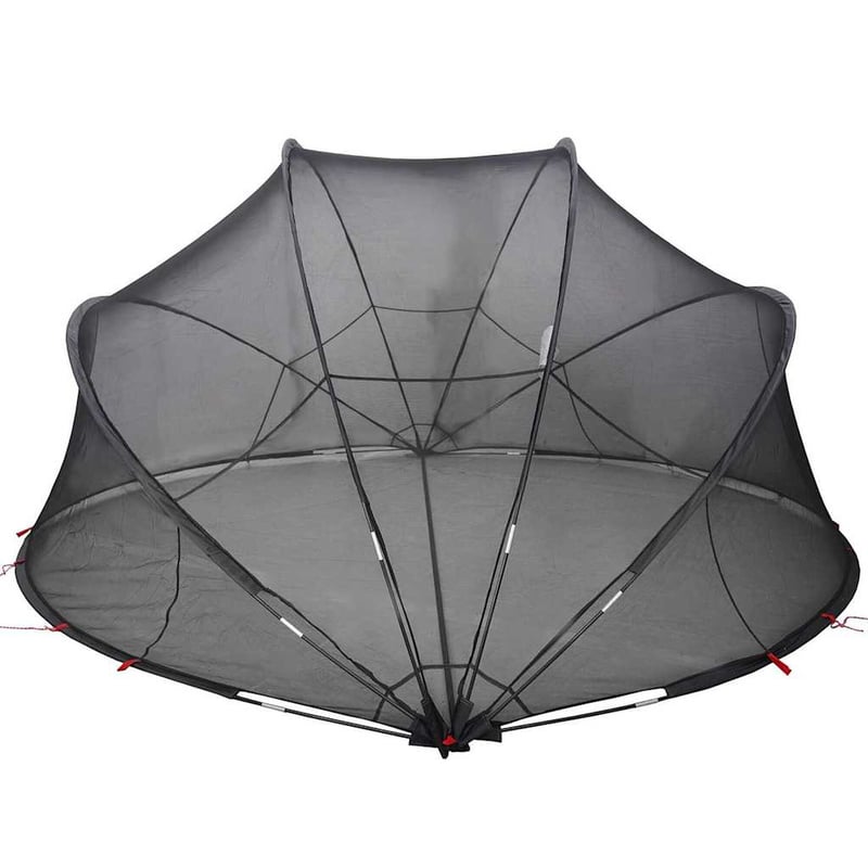vidaXL Medence kupola fekete 405x405x192 cm