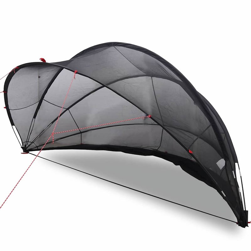 vidaXL Medence kupola fekete 405x405x192 cm