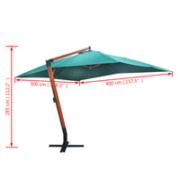 vidaXL Melia zöld lebegő napernyő 300x400 cm 5