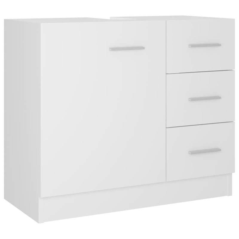 vidaXL mosdószekrény magasfényű fehér - 63x30x54 cm