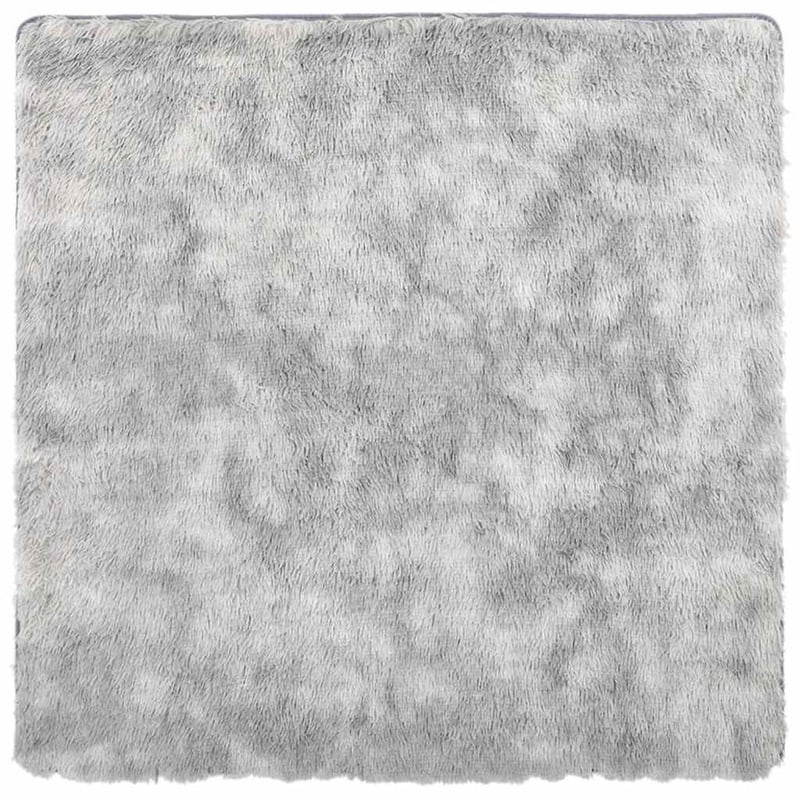Covor shaggy vidaXL NAVARRA gri argintiu 160x160 cm