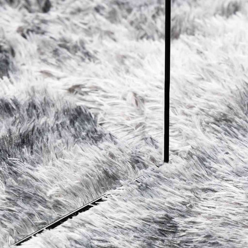 Covor shaggy vidaXL NAVARRA gri argintiu 160x160 cm
